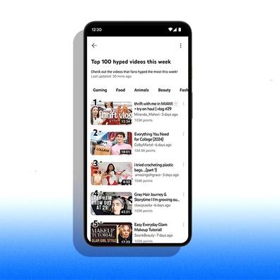 YouTube の新機能「 Hype 」が新進クリエイターをファンの力で後押し